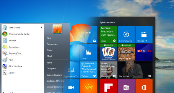 Windows 7 updaten auf Windows 10